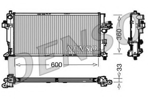 DRM20039 DENSO Cooling System Radiator, engine cooling