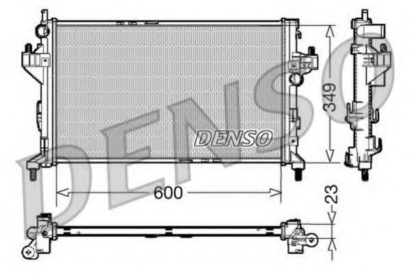 DRM20045 DENSO Cooling System Radiator, engine cooling