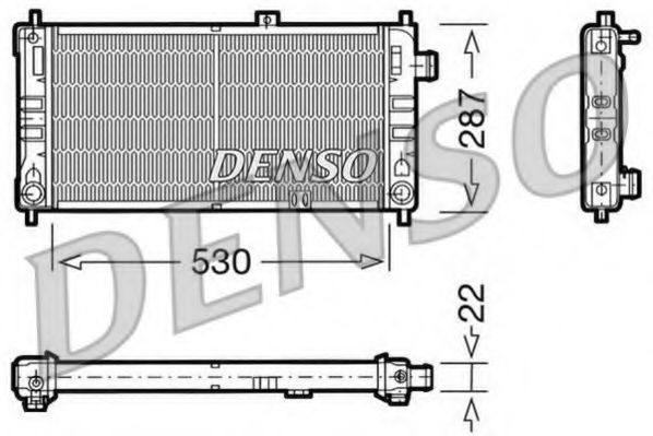 DRM20062 DENSO Охлаждение Радиатор, охлаждение двигателя