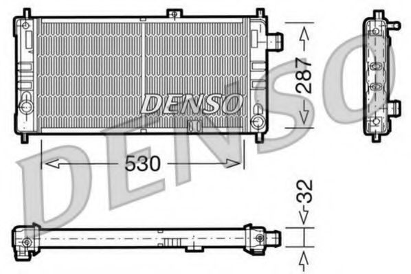 DRM20064 DENSO Cooling System Radiator, engine cooling