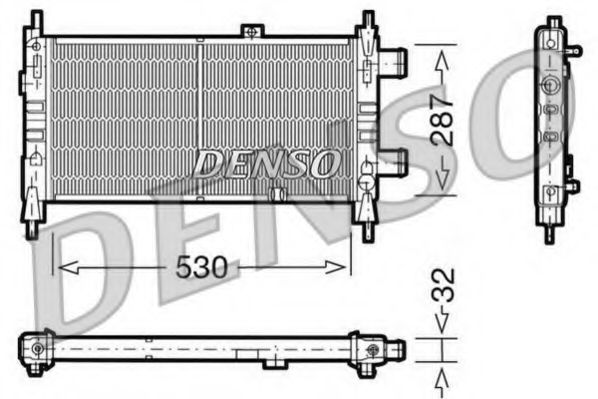 DRM20065 DENSO Cooling System Radiator, engine cooling