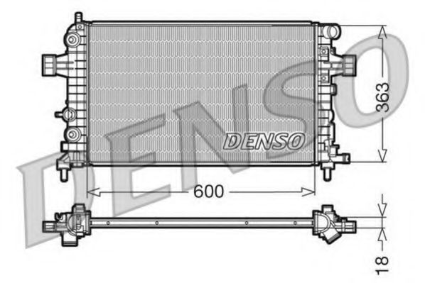 DRM20101 DENSO Cooling System Radiator, engine cooling