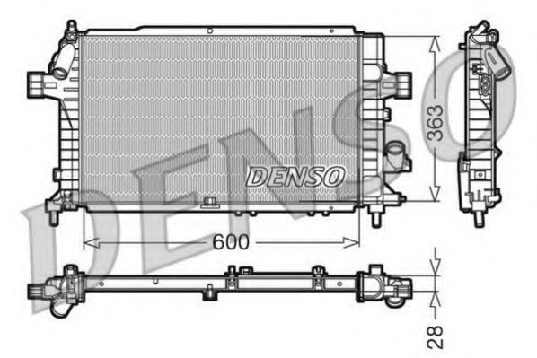 DRM20104 DENSO Радиатор, охлаждение двигателя