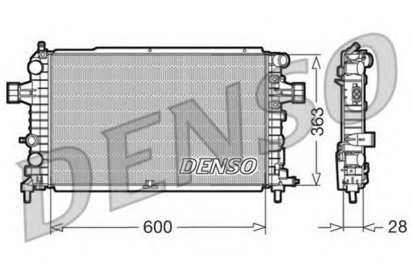 DRM20105 DENSO Охлаждение Радиатор, охлаждение двигателя