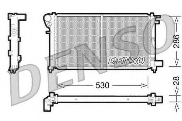 DRM21002 DENSO Cooling System Radiator, engine cooling