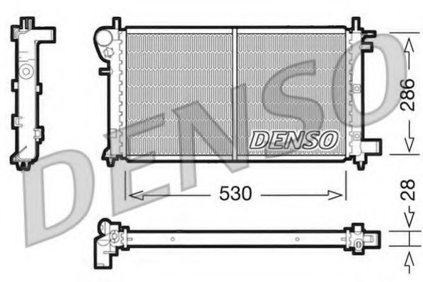 DRM21003 DENSO Cooling System Radiator, engine cooling