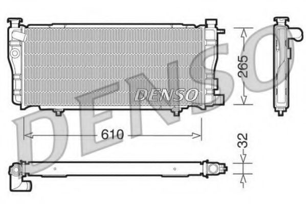 DRM21012 DENSO Cooling System Radiator, engine cooling