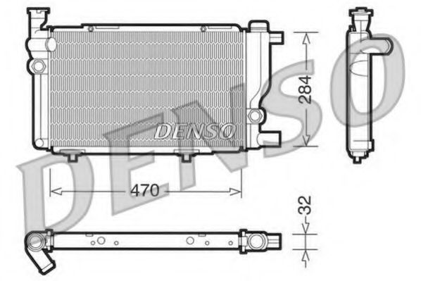 DRM21013 DENSO Охлаждение Радиатор, охлаждение двигателя