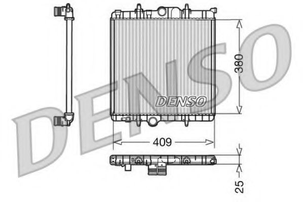 DRM21025 DENSO Cooling System Radiator, engine cooling