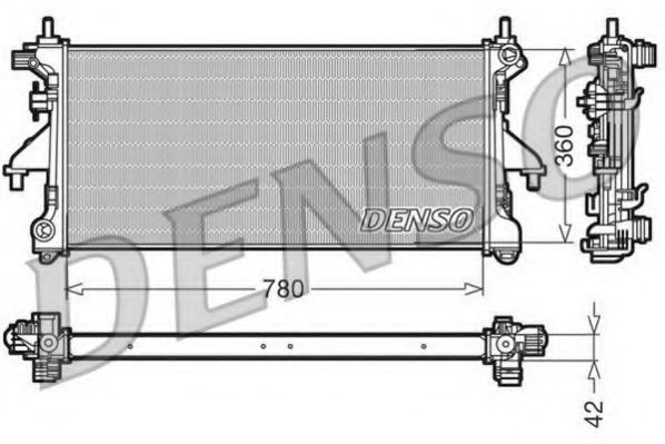 DRM21102 DENSO Cooling System Radiator, engine cooling