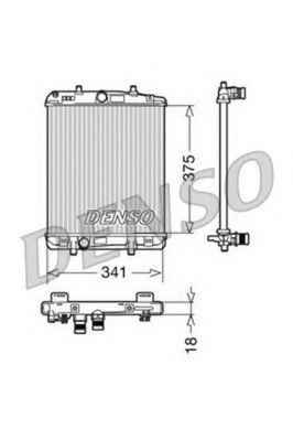 DRM21601 DENSO Cooling System Radiator, engine cooling