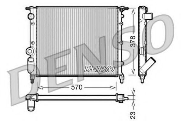 DRM23013 DENSO Radiator, engine cooling