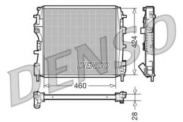 DRM23019 DENSO Cooling System Radiator, engine cooling
