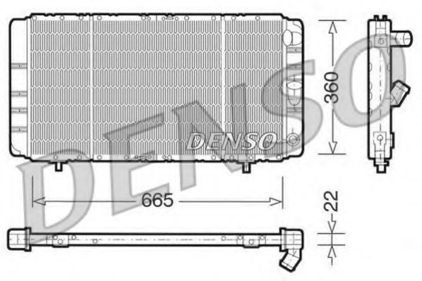 DRM23020 DENSO Cooling System Radiator, engine cooling