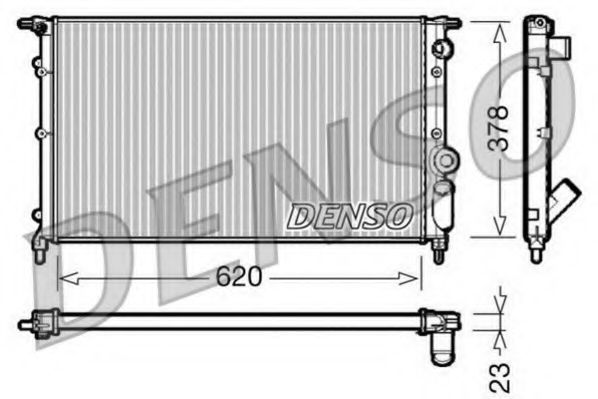 DRM23022 DENSO Cooling System Radiator, engine cooling