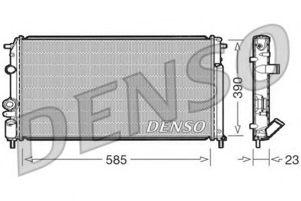 DRM23053 DENSO Cooling System Radiator, engine cooling