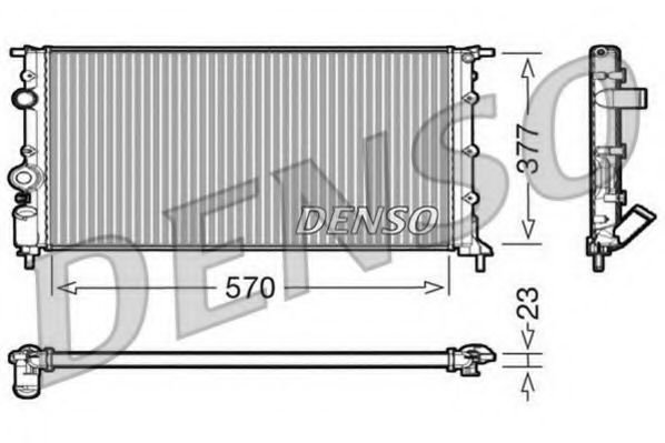 DRM23054 DENSO Cooling System Radiator, engine cooling