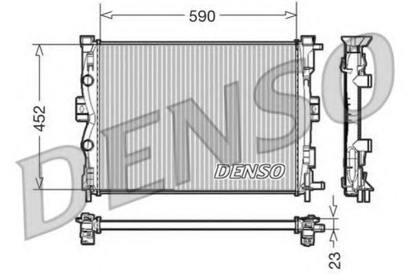 DRM23055 DENSO Cooling System Radiator, engine cooling