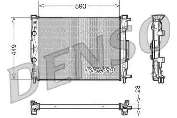 DRM23056 DENSO Cooling System Radiator, engine cooling