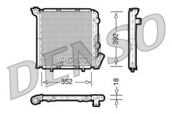 DRM23071 DENSO Cooling System Radiator, engine cooling