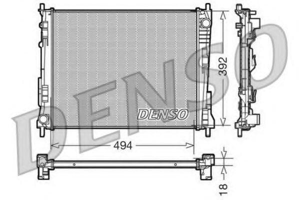 DRM23079 DENSO Cooling System Radiator, engine cooling