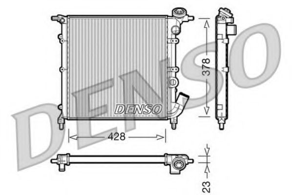 DRM23012 DENSO Cooling System Radiator, engine cooling