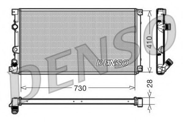 DRM23090 DENSO Cooling System Radiator, engine cooling