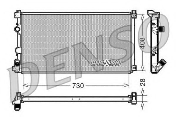 DRM23092 DENSO Cooling System Radiator, engine cooling