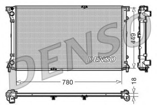 DRM23097 DENSO Cooling System Radiator, engine cooling
