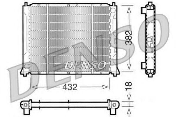 DRM24004 DENSO Cooling System Radiator, engine cooling