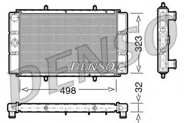 DRM24010 DENSO Kühler, Motorkühlung