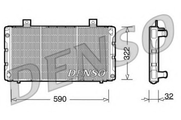 DRM25003 DENSO Cooling System Radiator, engine cooling