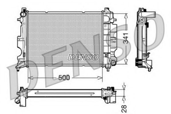 DRM25011 DENSO Cooling System Radiator, engine cooling