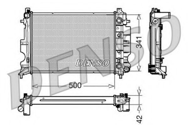 DRM25012 DENSO Cooling System Radiator, engine cooling