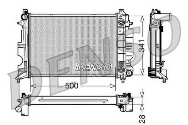 DRM25013 DENSO Cooling System Radiator, engine cooling
