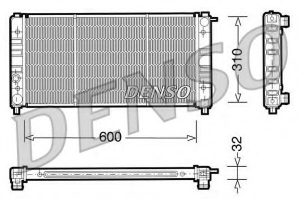 DRM26002 DENSO Радиатор, охлаждение двигателя