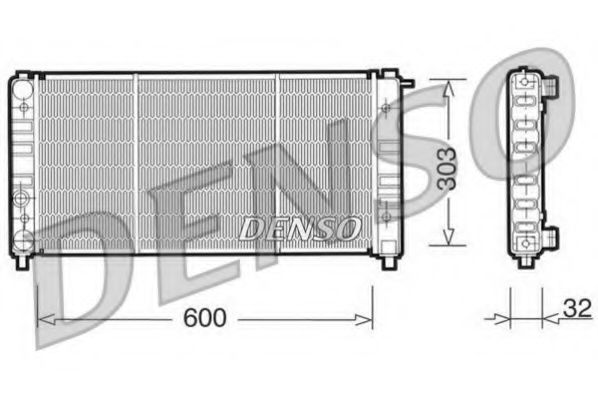 DRM26004 DENSO Cooling System Radiator, engine cooling