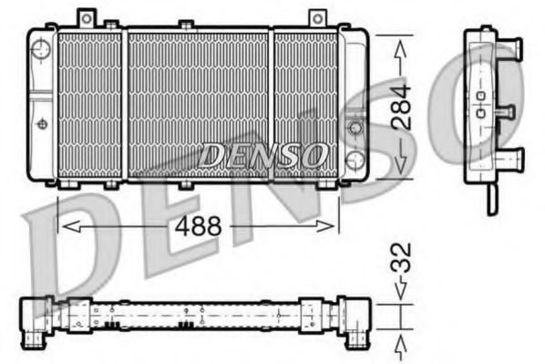 DRM27001 DENSO Cooling System Radiator, engine cooling