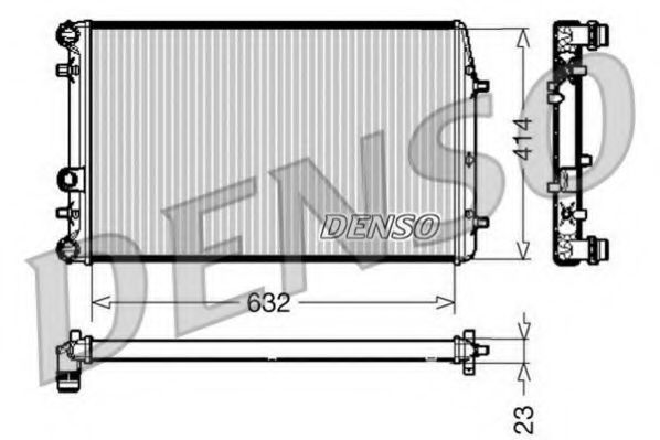 DRM27005 DENSO Cooling System Radiator, engine cooling