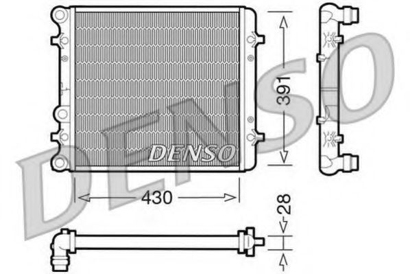 DRM32002 DENSO Cooling System Radiator, engine cooling