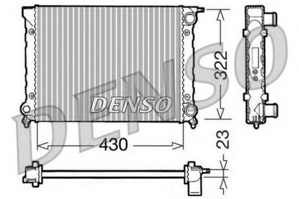 DRM32004 DENSO Cooling System Radiator, engine cooling