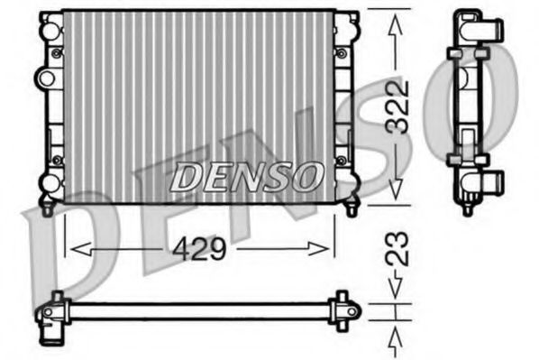 DRM32007 DENSO Cooling System Radiator, engine cooling