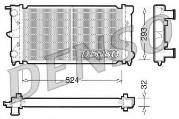 DRM32020 DENSO Cooling System Radiator, engine cooling