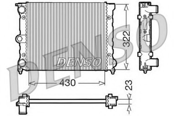 DRM32022 DENSO Cooling System Radiator, engine cooling