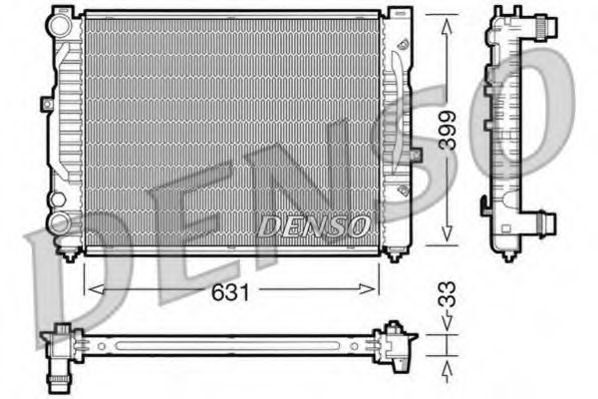 DRM32029 DENSO Cooling System Radiator, engine cooling