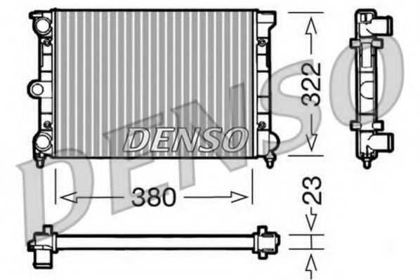 DRM32032 DENSO Cooling System Radiator, engine cooling
