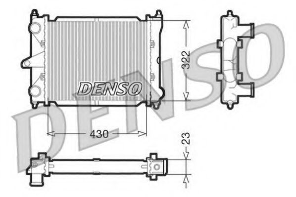 DRM32033 DENSO Cooling System Radiator, engine cooling