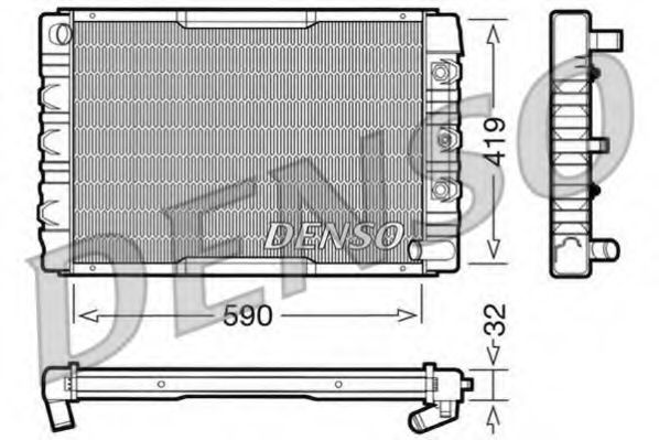 DRM33034 DENSO Cooling System Radiator, engine cooling