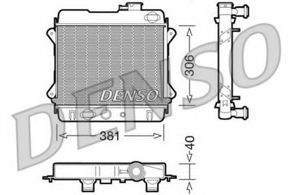 DRM34001 DENSO Cooling System Radiator, engine cooling