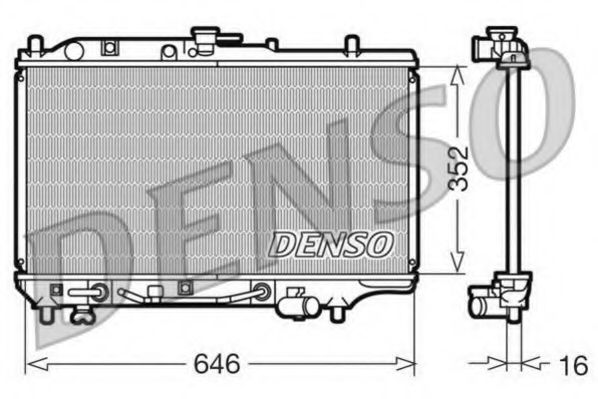DRM44005 DENSO Cooling System Radiator, engine cooling